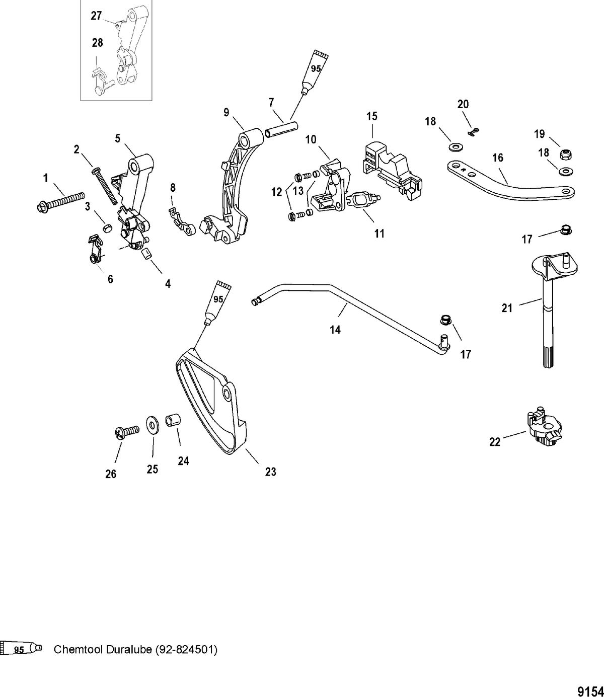 MERCURY/MARINER 30/40 CARB 4-STROKE (3 CYLINDER) Linkage(Electric Bigfoot)