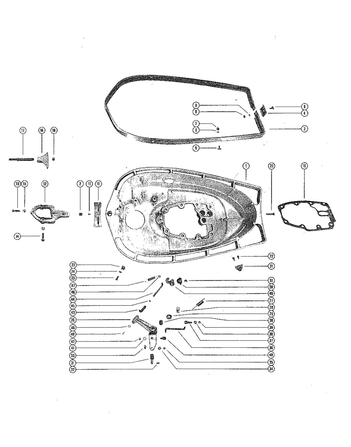 MERCURY MERC 800 BOTTOM COWL ASSEMBLY