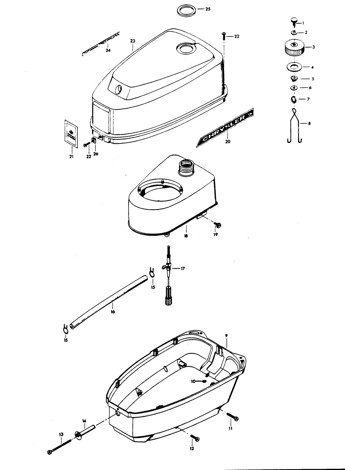 CHRYSLER 5 H.P. ENGINE COVER