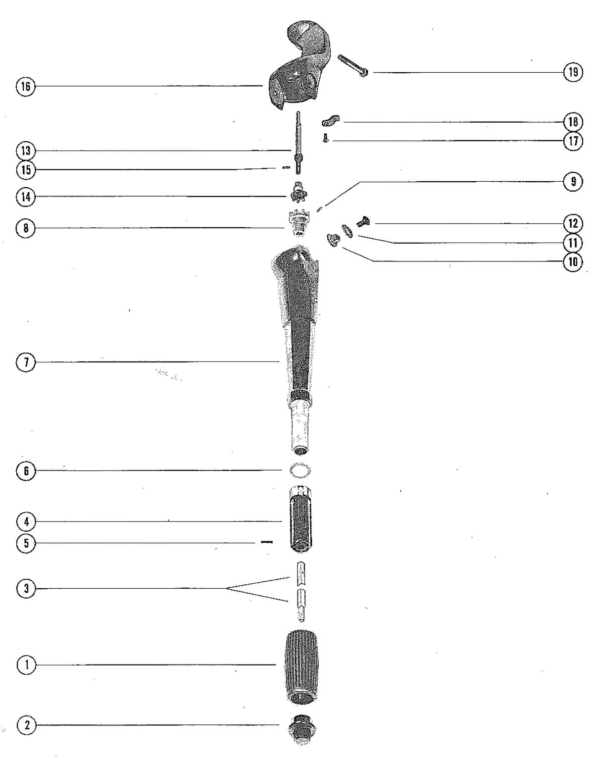 MERCURY MERC 110 STEERING HANDLE ASSEMBLY