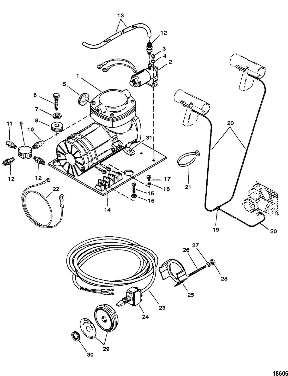 ACCESSORIES EXHAUST/COOLING SYSTEMS AND EXTENSION KITS Pneumatic Air Pump Assembly