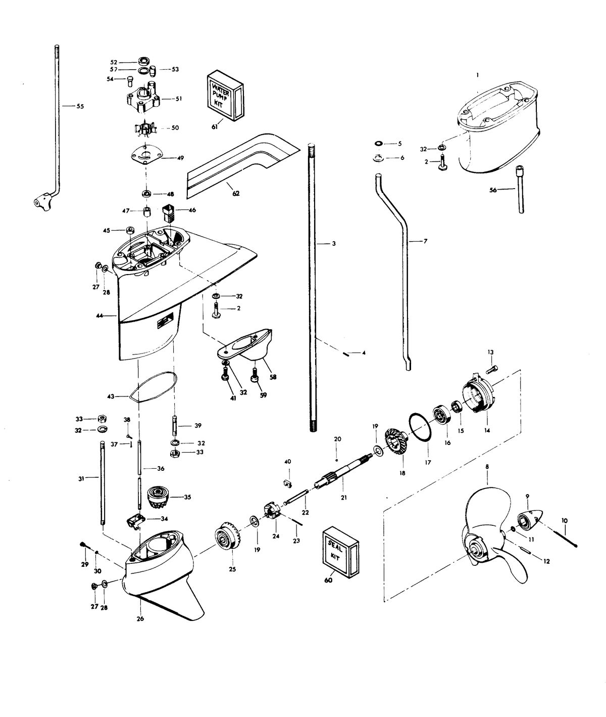 CHRYSLER 20 H.P. GEAR HOUSING