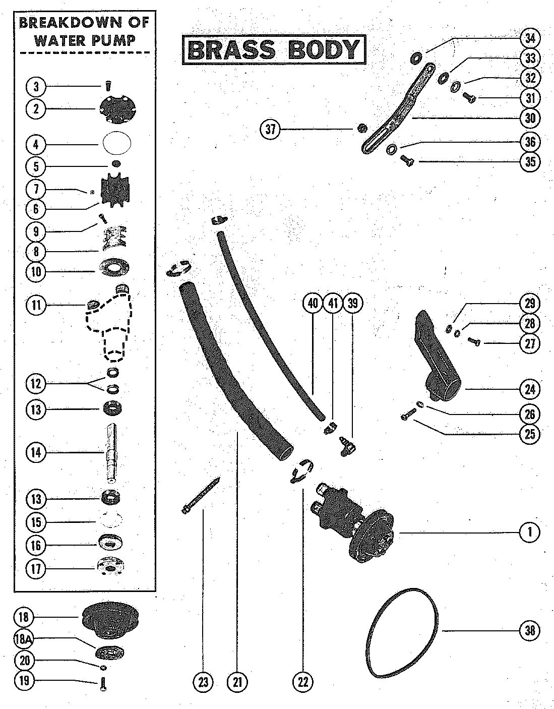 MERCRUISER 280 ENGINE WATER PUMP ASSEMBLY