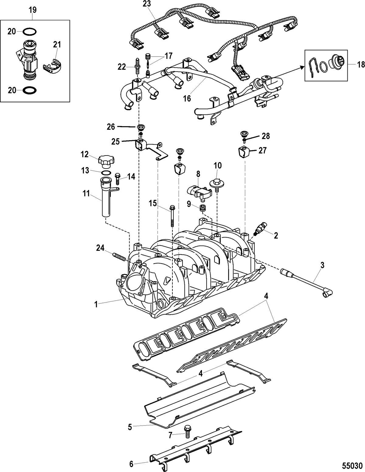 MERCRUISER 8.1L PLUS SERIES Intake Manifold