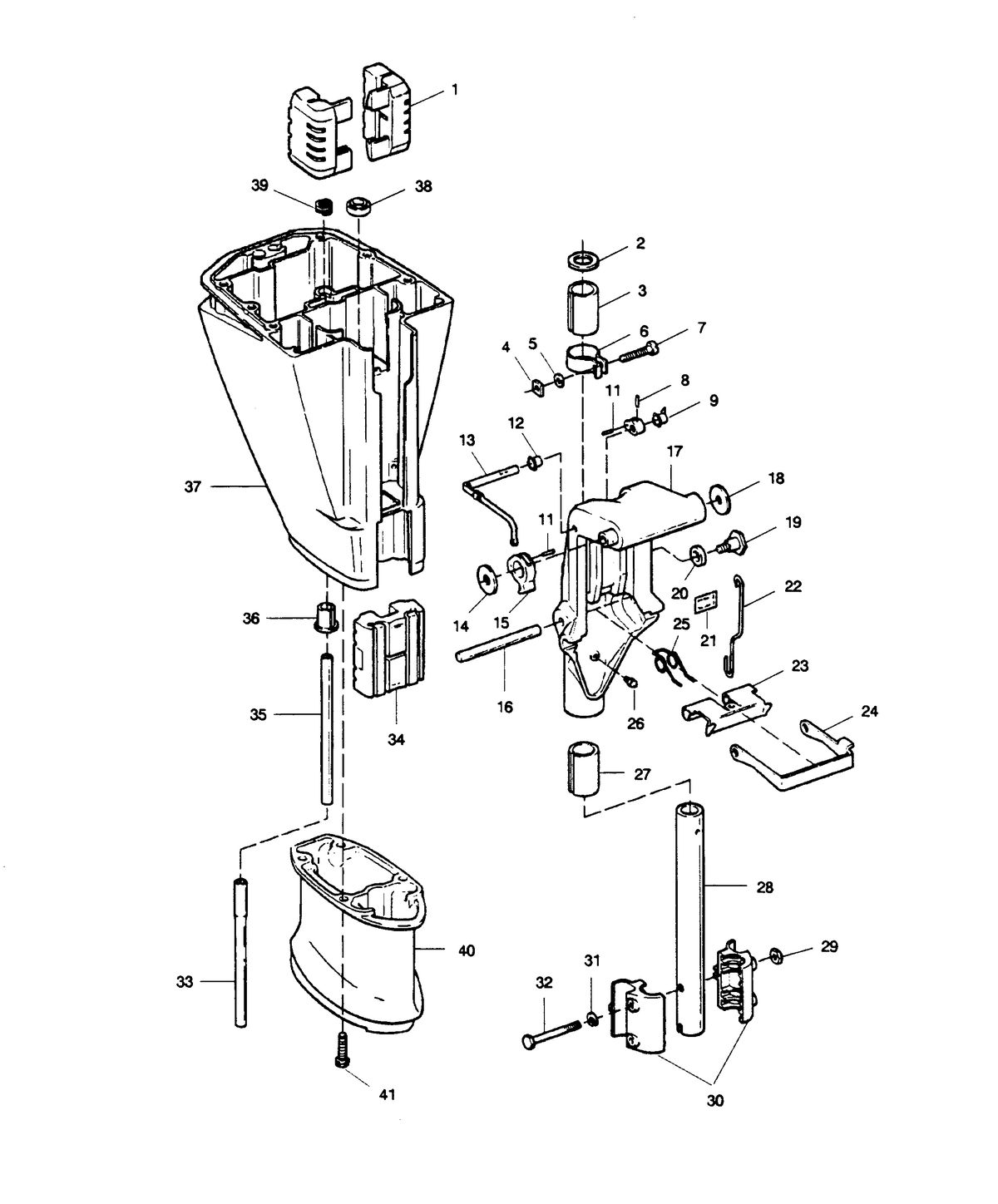 SEARS SEARS 9.9 H.P. MOTOR LEG AND SWIVEL BRACKET