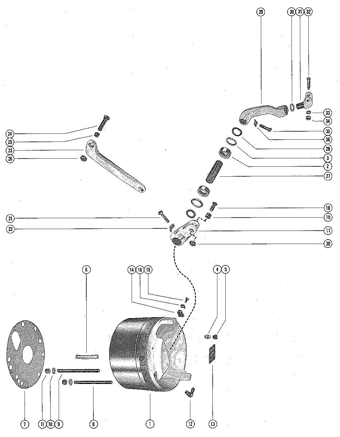 MERCRUISER II STERN DRIVE (1.78:1 GEAR RATIO) STEERING LEVER HOUSING ASSEMBLY