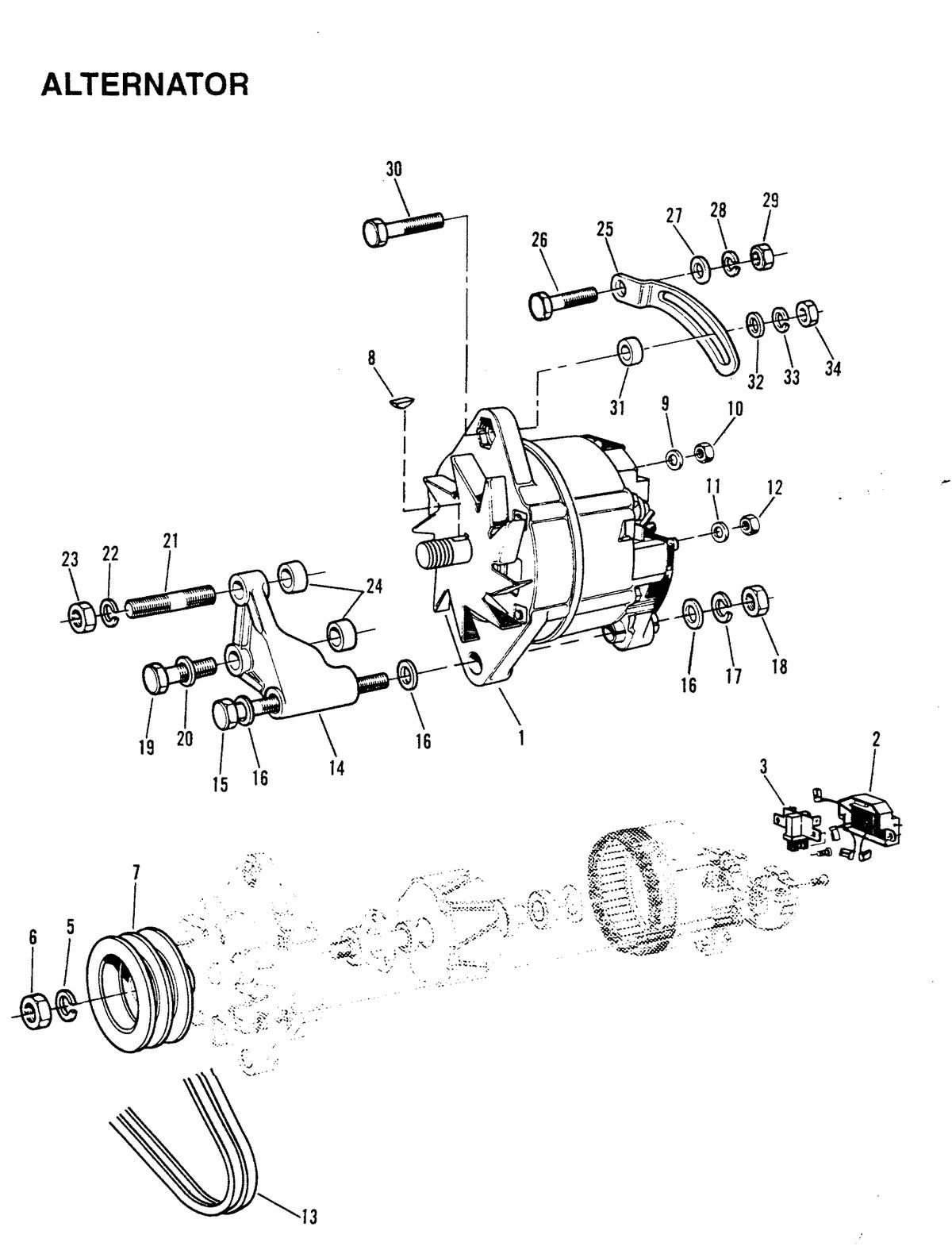 MERCRUISER D-254 TURBO ACDIESEL ENGINE STERN DRIVE/INBOARD ALTERNATOR