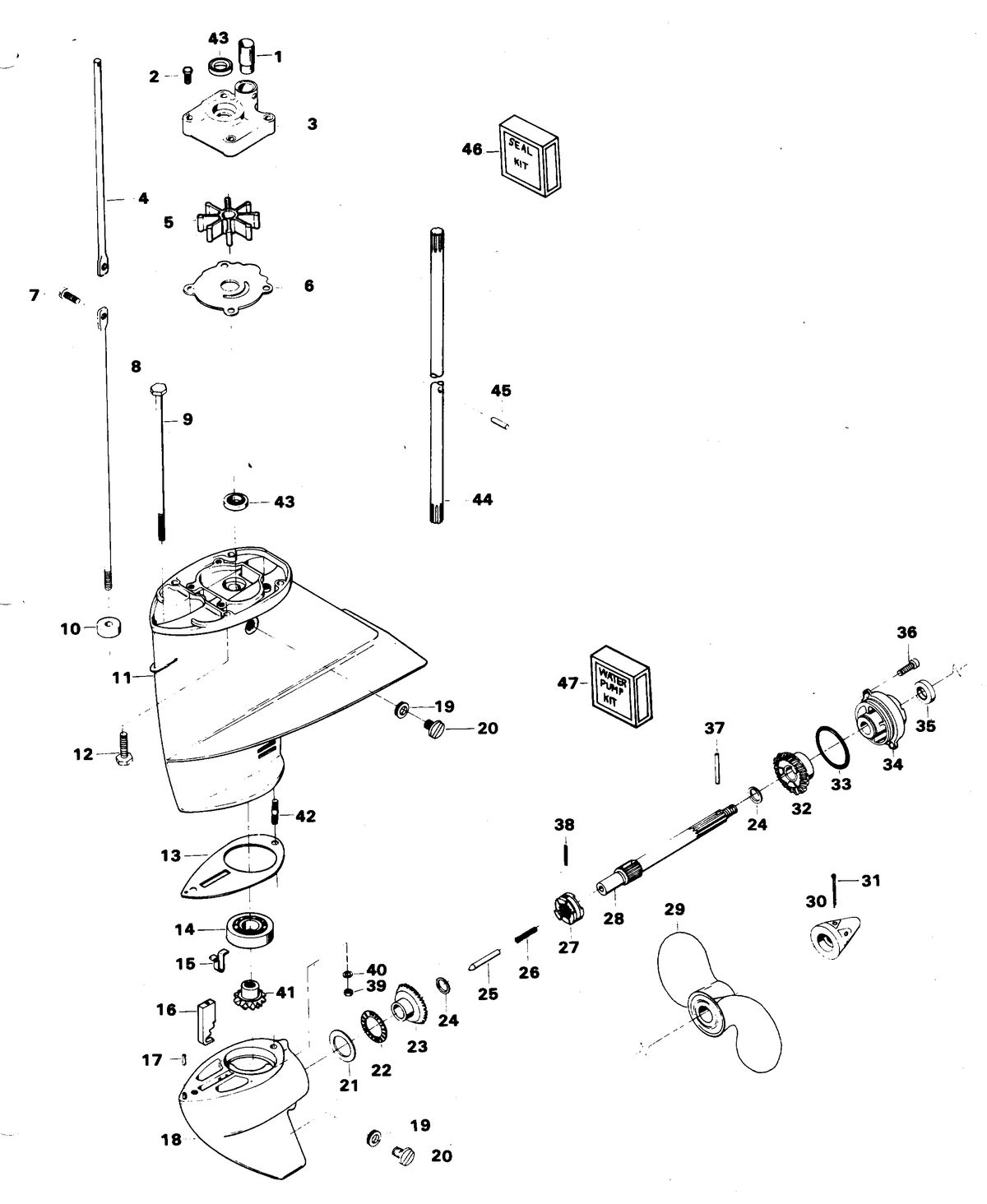 CHRYSLER 9.9 HP GEAR HOUSING