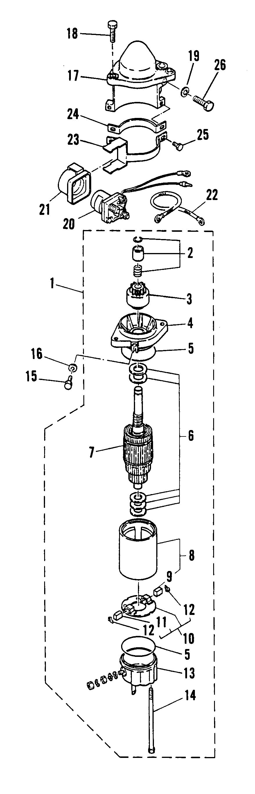 MARINER 40 H.P. ELECTRIC STARTER MOTOR