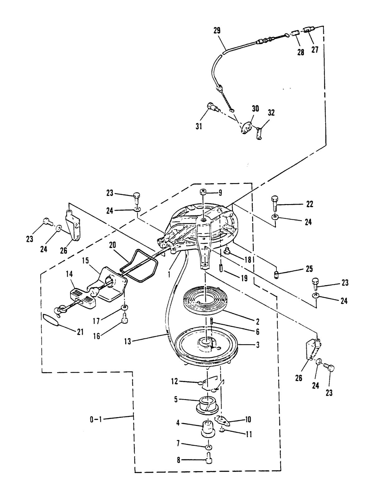 MARINER 15 HP RECOIL STARTER