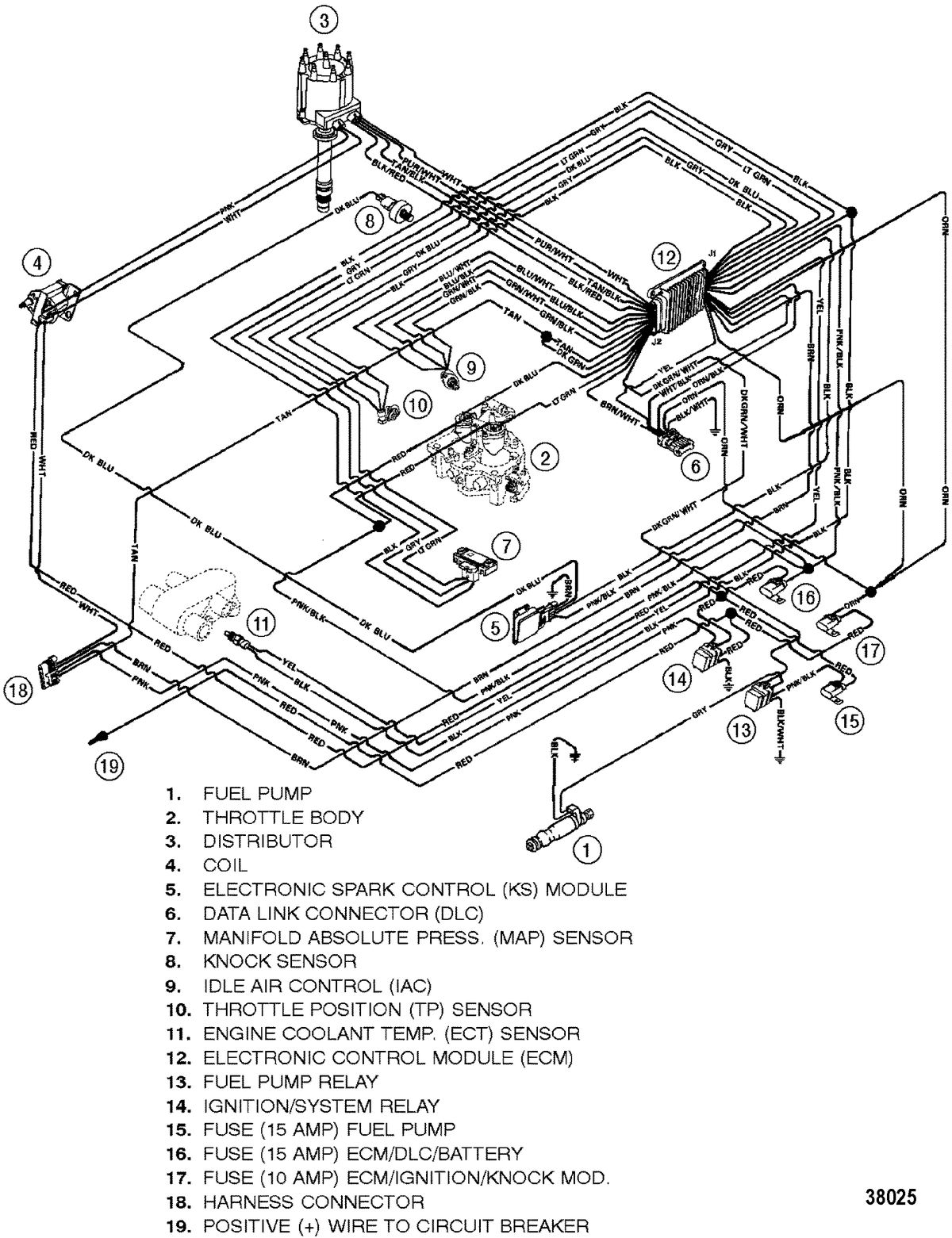 MERCRUISER 7.4 LX (EFI-TBI) BRAVO (GEN VI) WIRING HARNESS(EFI)