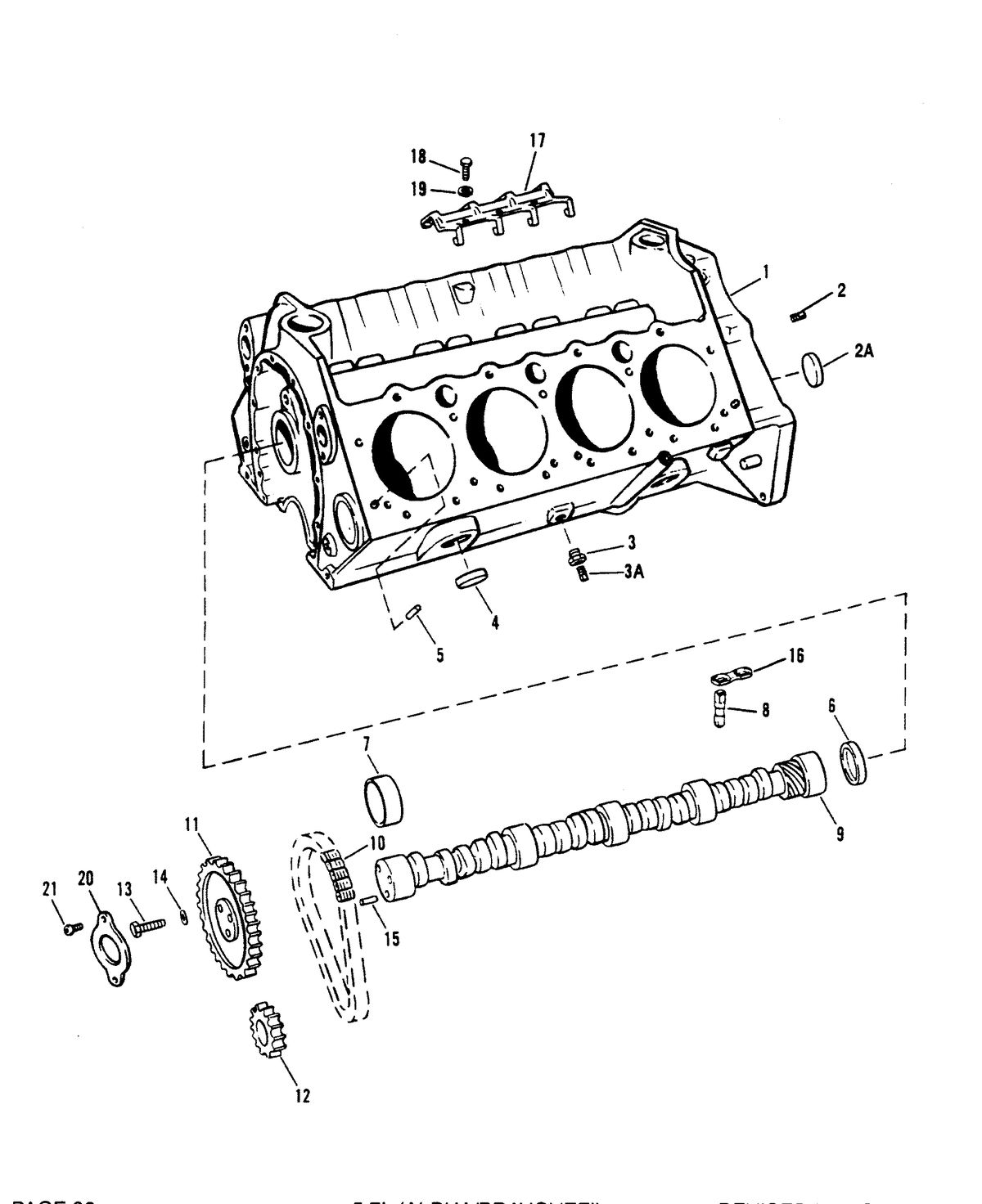 MERCRUISER 5.7L (ALPHA) (EFI-TBI)5.7L (BRAVO) (EFI-TBI) ENGINE CYLINDER BLOCK AND CAMSHAFT