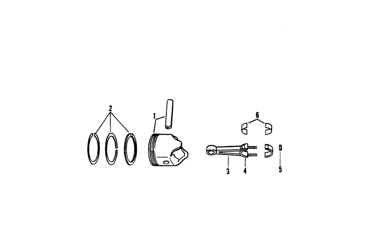 MERCRUISER 5.7L (ALPHA) (EFI-TBI)5.7L (BRAVO) (EFI-TBI) ENGINE PISTONS AND CONN. RODS