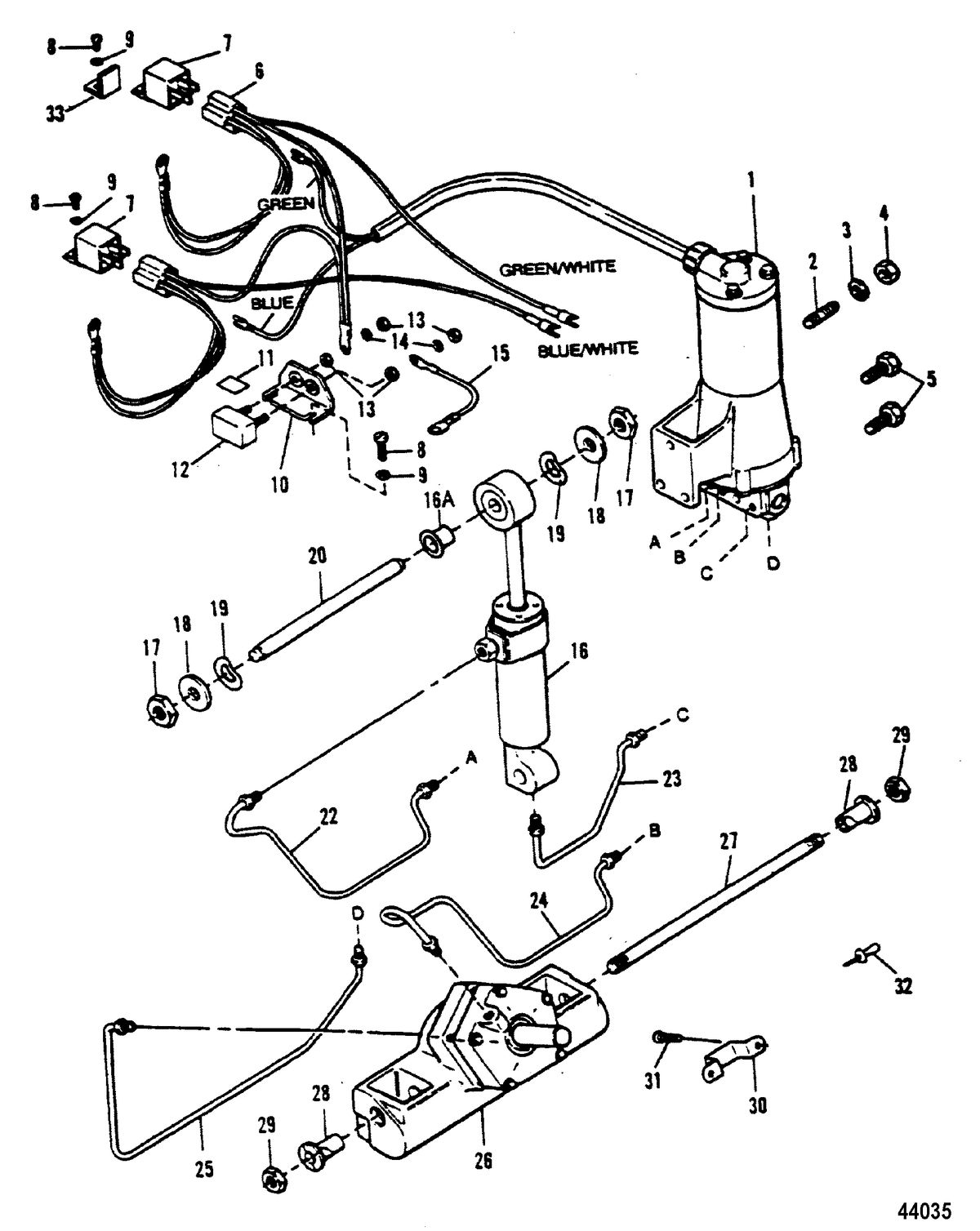 FORCE 90 HP FORCE Power Trim-Design I, With Bayonet Connectors