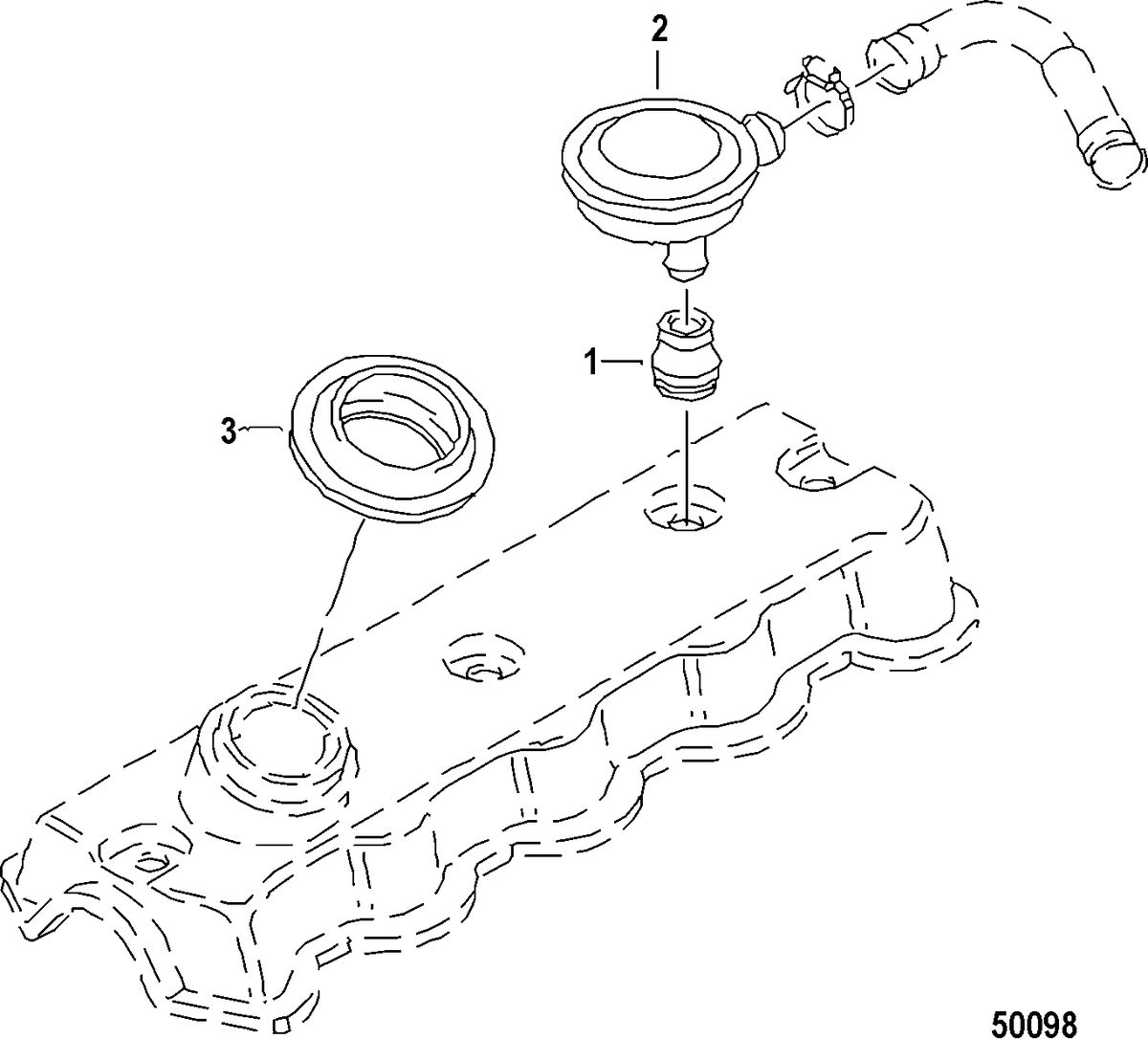 MERCRUISER VW 1.9L CYLINDER HEAD, Ventilation