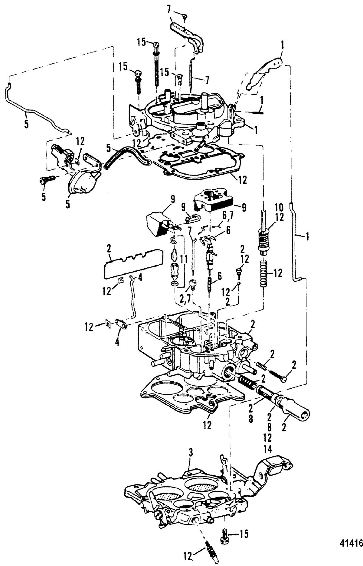 MERCRUISER 7.4L TRANSMISSION W/HURTH (G.M.) Carburetor