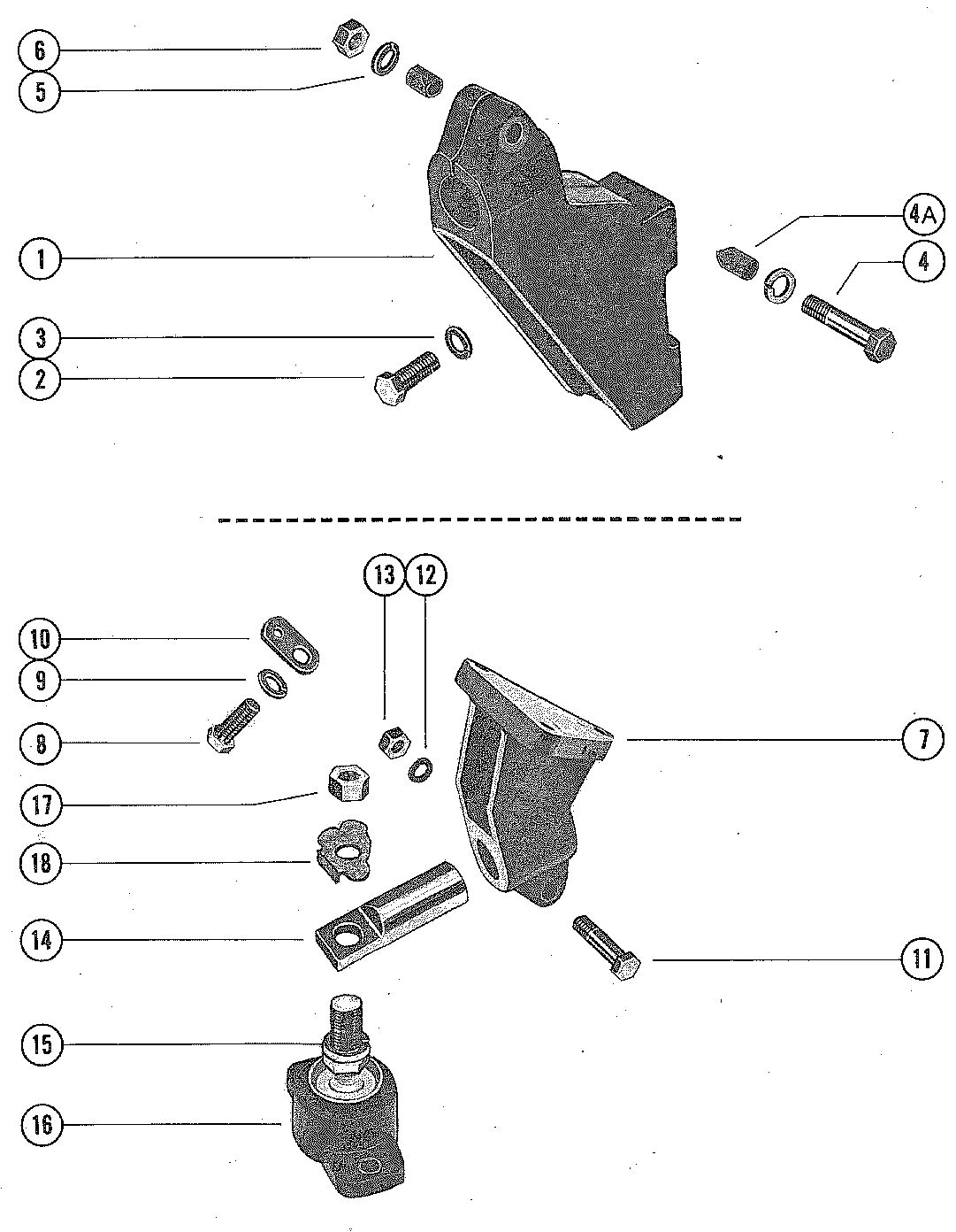 MERCRUISER 350 INBOARD ENGINE MOUNTING BRACKETS