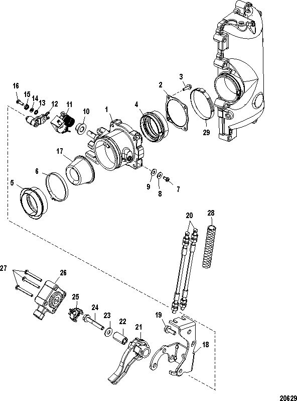 MERCURY/MARINER 75/90/115 DFI 1.5L (3 CYLINDER) Throttle Body