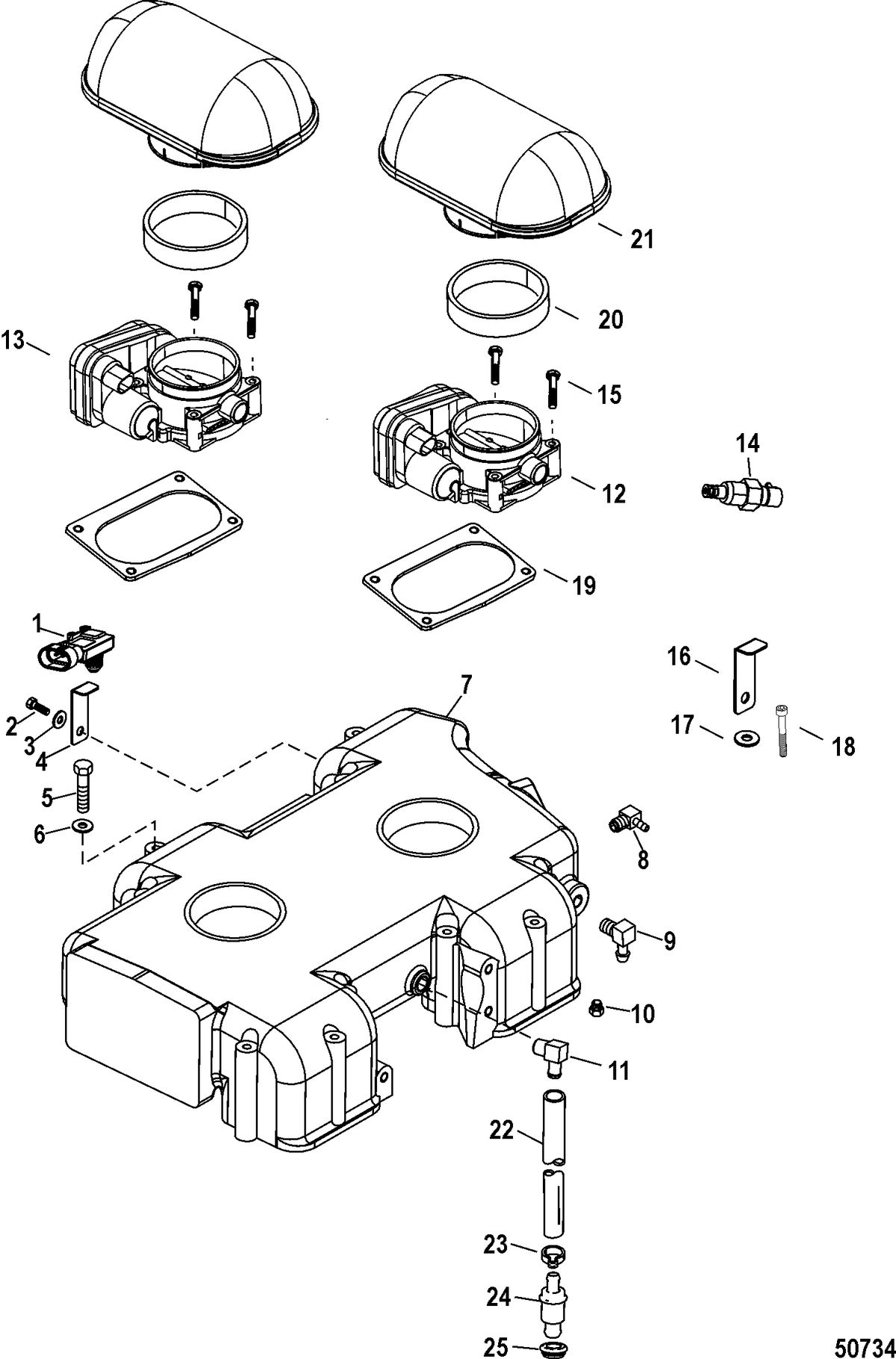 RACE STERNDRIVE 565 EFI Intake Plenum And Components
