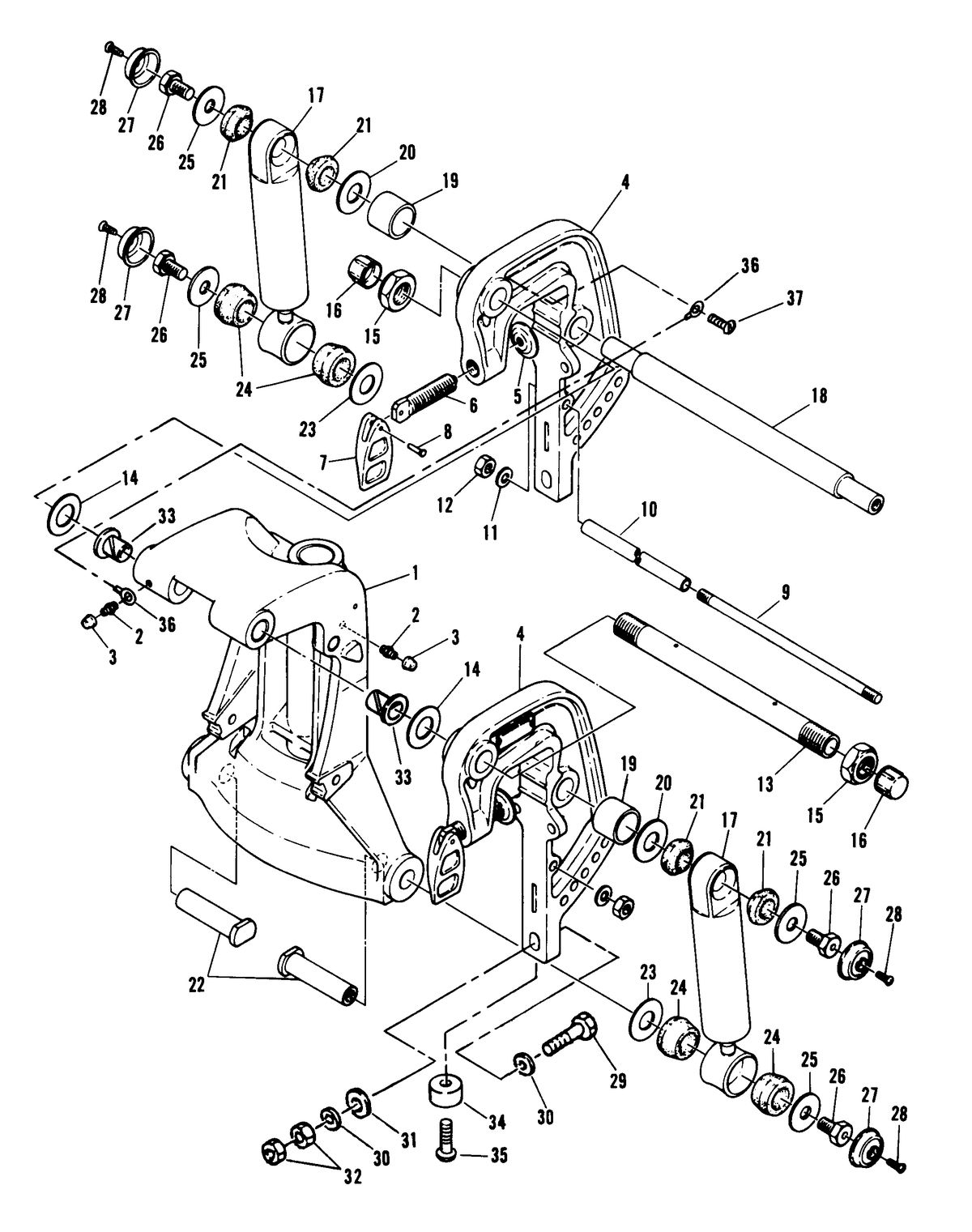 MARINER MARINER 60 CLAMP AND SWIVEL BRACKET