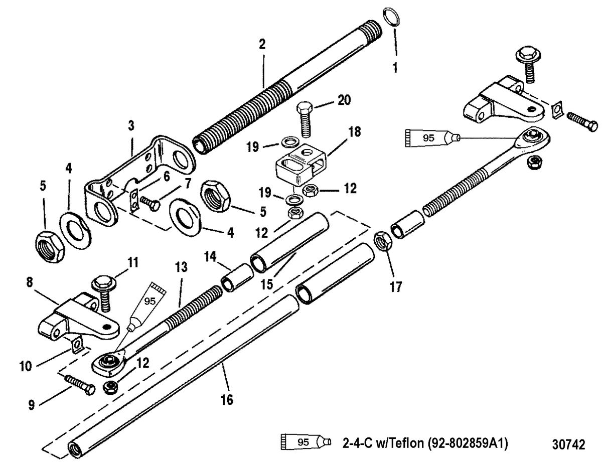 MERCURY/MARINER 150/175/200 EFI DUAL ENGINE EXTENSION KIT