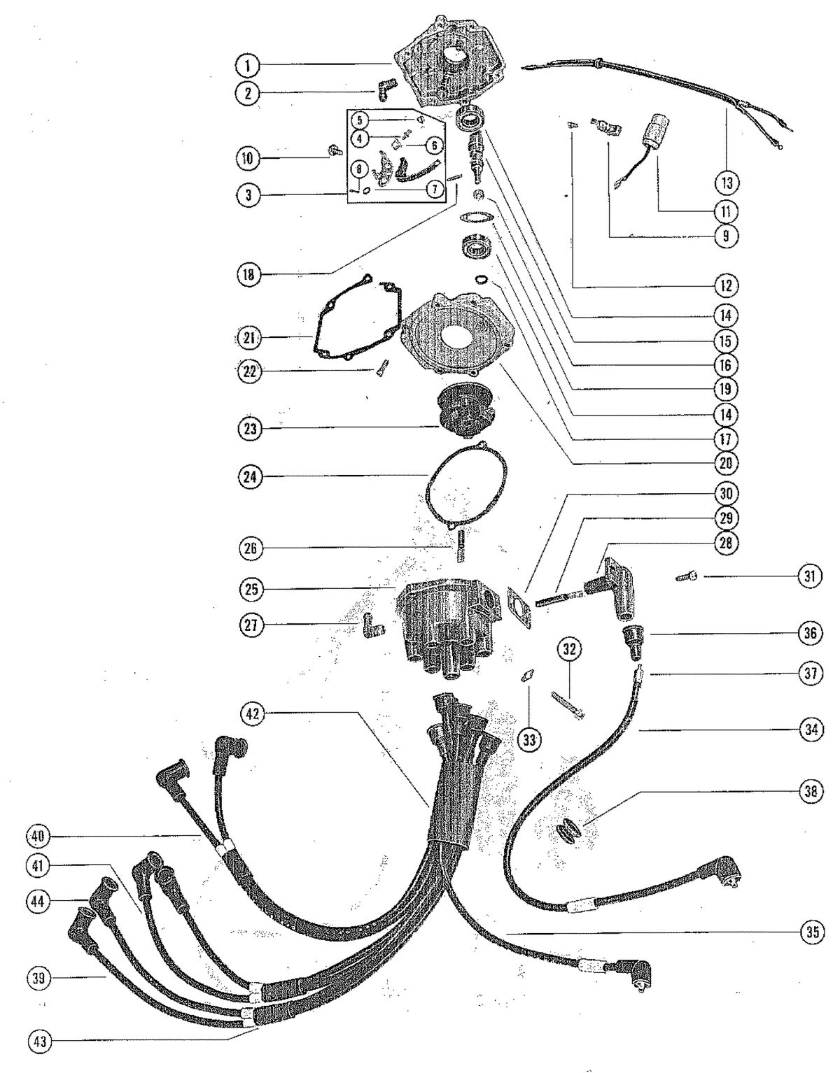 MERCURY MERC 800 DISTRIBUTOR ASSEMBLY, COMPLETE