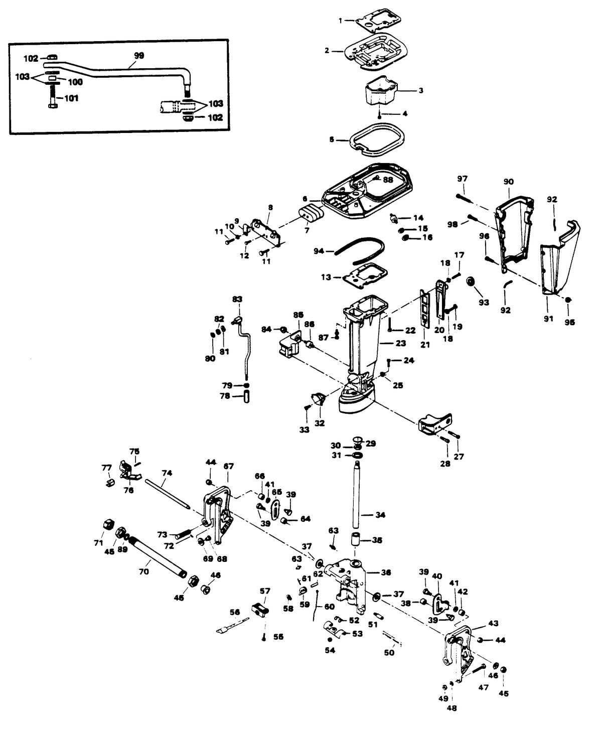FORCE FORCE 50 H.P. MOTOR LEG