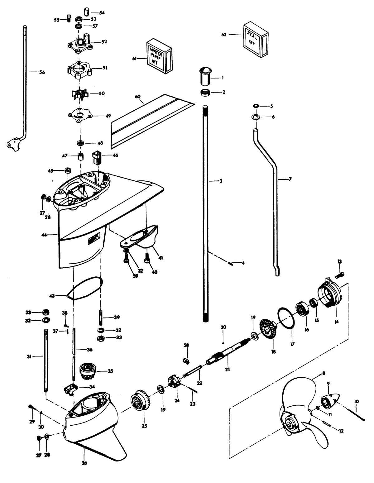 CHRYSLER 35 H.P. GEAR HOUSING