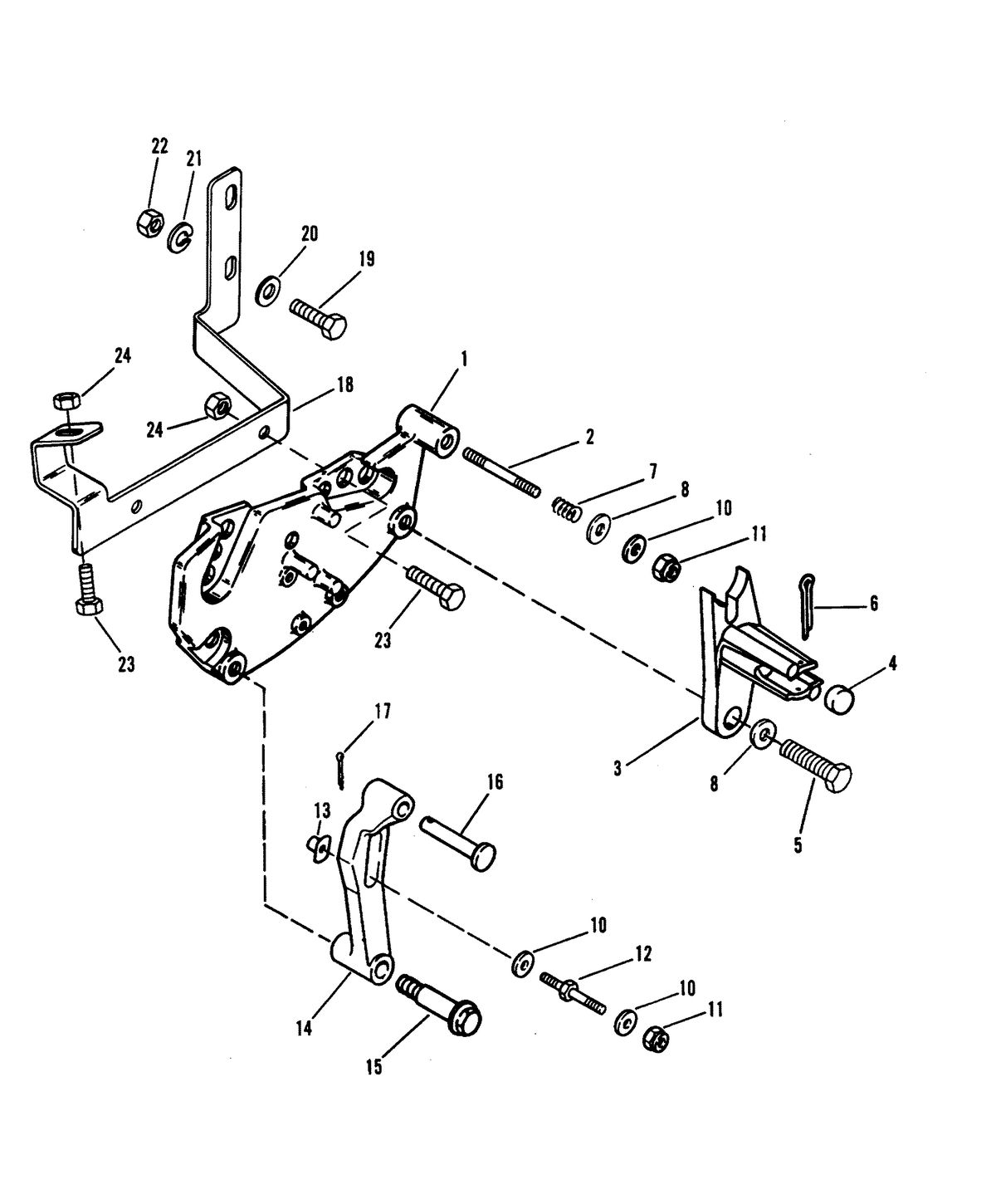 MERCRUISER D7.3L/270 DIESEL ENGINE (STERN DRIVE/INBOARD) SHIFT BRACKET (STERN DRIVE)