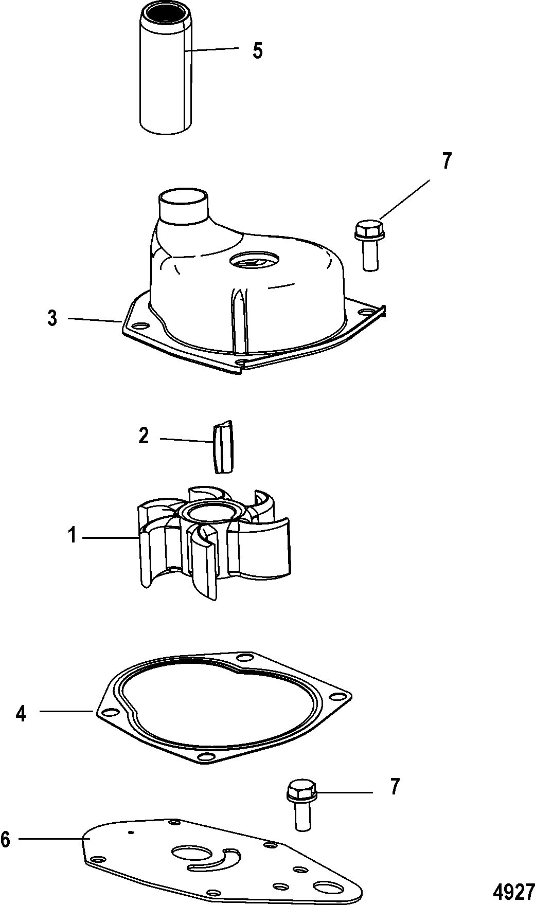 MERCURY/MARINER 55/60 JET 40/45 (3 CYLINDER) Jet Components