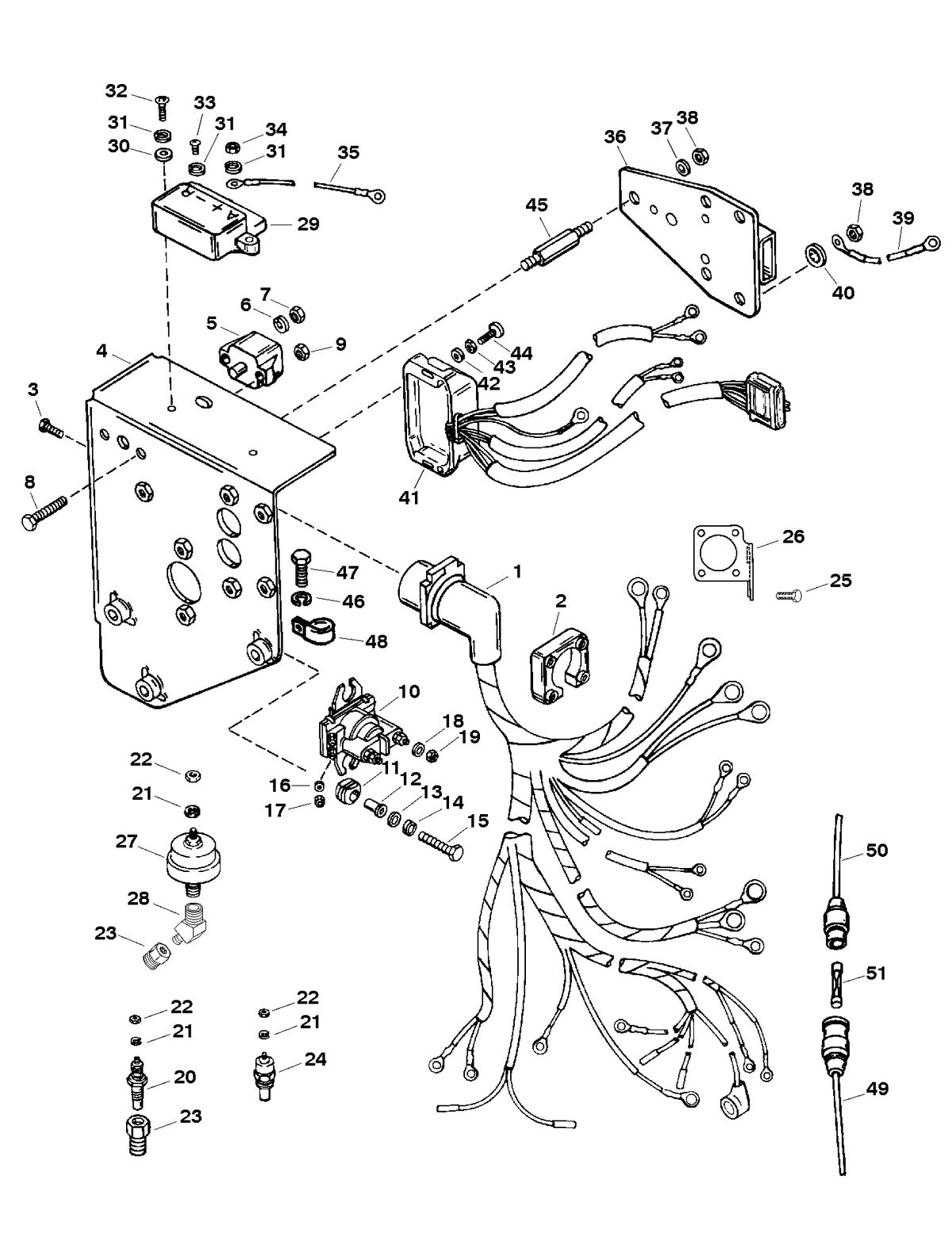 MERCRUISER 500 CARB (502CID) 8.2L ENGINE (GEN VI) ELECTRICAL COMPONENTS (SERIAL # 0F745195 THRU 0F877722)