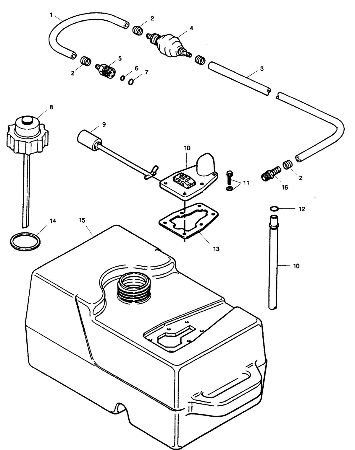 SEARS SEARS 15 H.P. FUEL TANK AND LINE