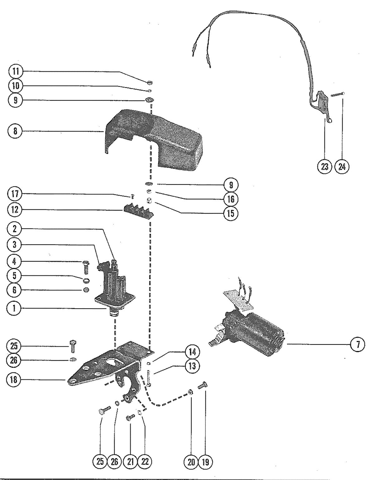 MERCRUISER 330 ENGINE (G.M.) REVERSE LOCK VALVE AND SHIFT ACTUATOR (STERN DRIVE)