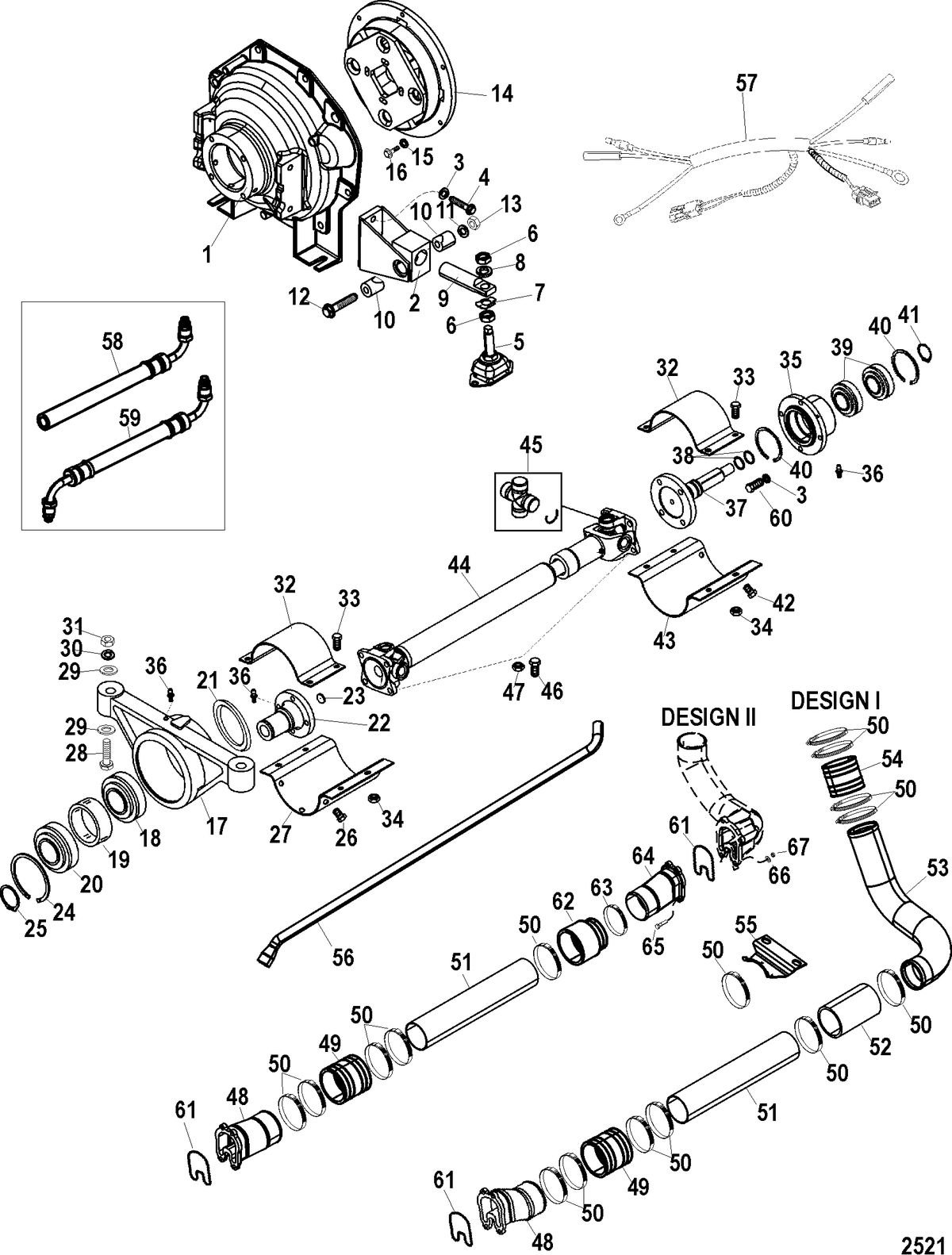 MERCRUISER CUMMINS/MERCRUSER DIESEL 1.7L-120 Jackshaft Components