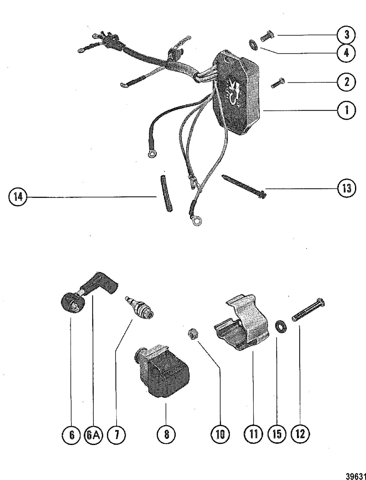 MERCURY 4 HP SWITCH BOX AND IGNITION COIL