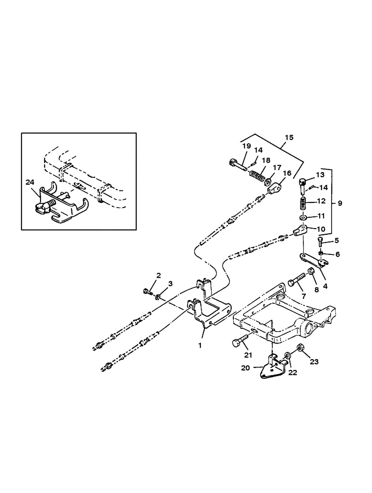 MARINER 8 H.P. K REMOTE CONTROL ATTACHING KIT - OPTIONAL