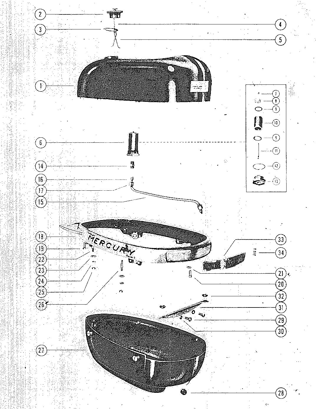 MARK KF3, KF5, MARK5 COWL AND FUEL TANK ASSEMBLY