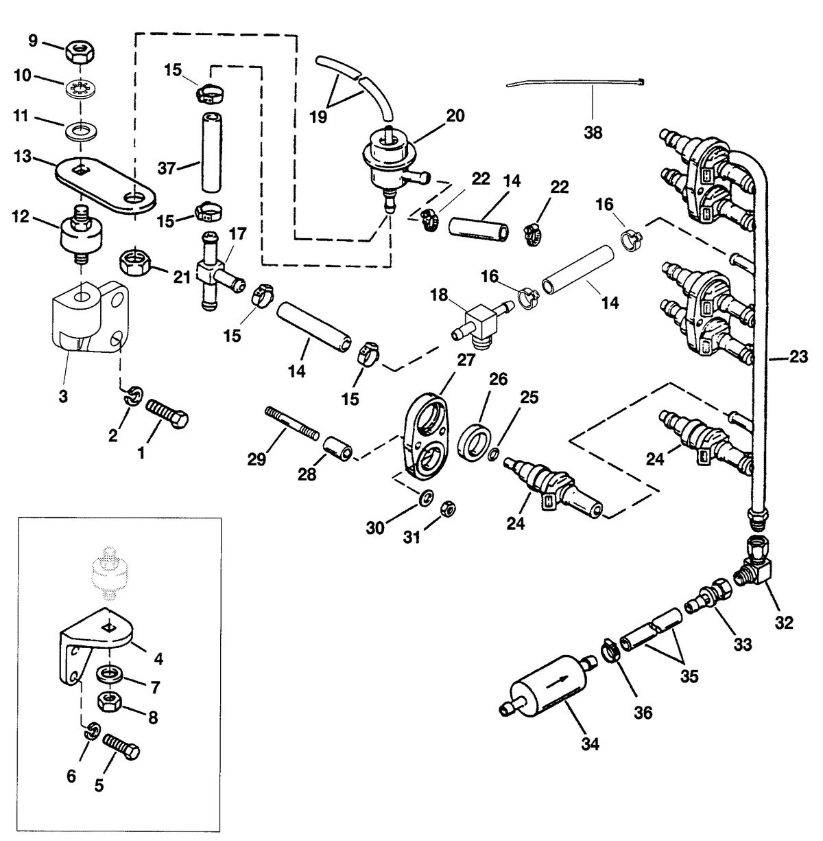 RACE OUTBOARD FORMULA 1 2 LITRE - EFI FUEL INJECTORS