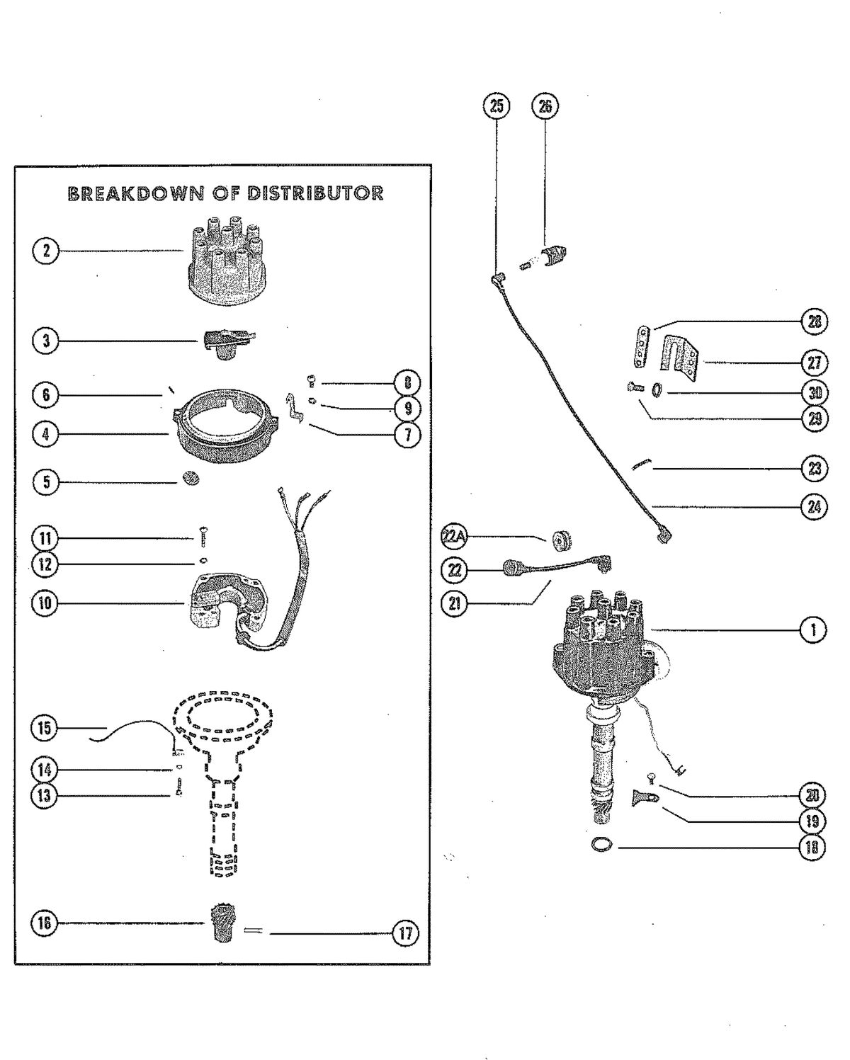 MERCRUISER 330 ENGINE (G.M.) DISTRIBUTOR ASSEMBLY (THUNDERBOLT IGNITION)
