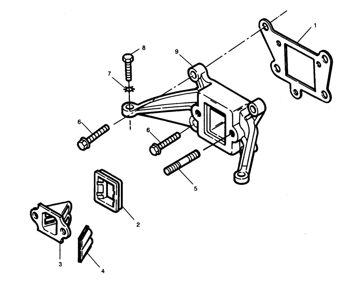 SEARS 5 H.P. STD. 15" LEG OUTBOARD MOTOR Intake System