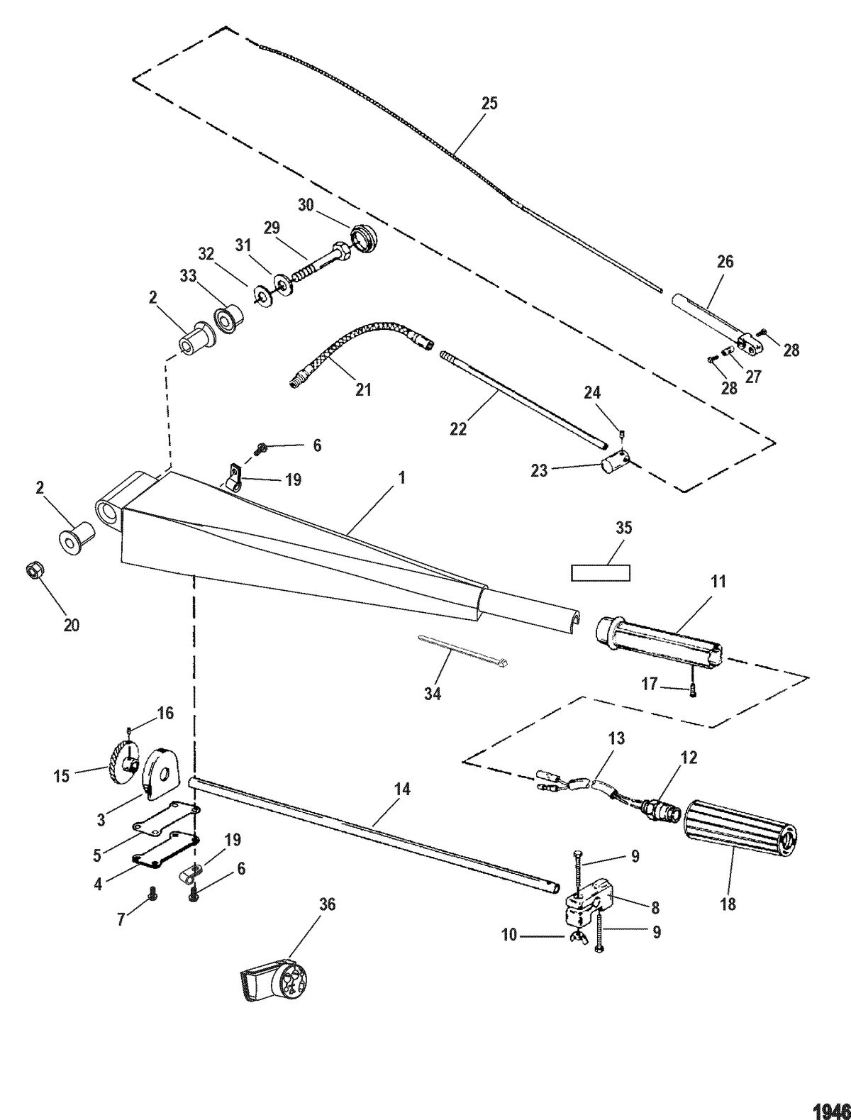 MERCURY/MARINER 115 EFI (4-STROKE) Steering Handle Kit