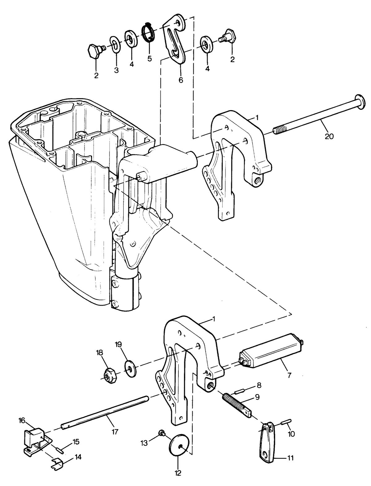 SEARS SEARS 9.9.H.P. STERN BRACKETS
