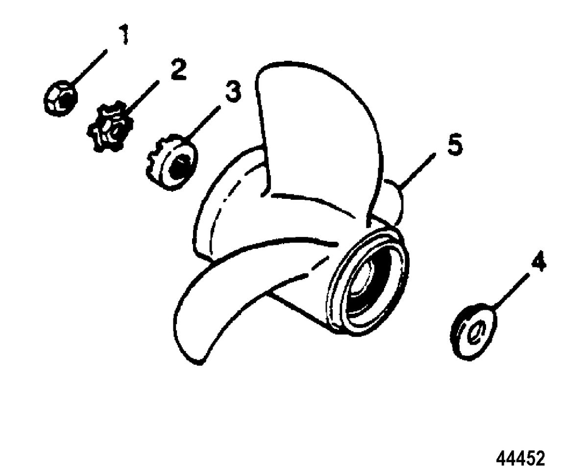 FORCE 90 HP C-MODELS (1990) FORCE Flared Hub Propeller