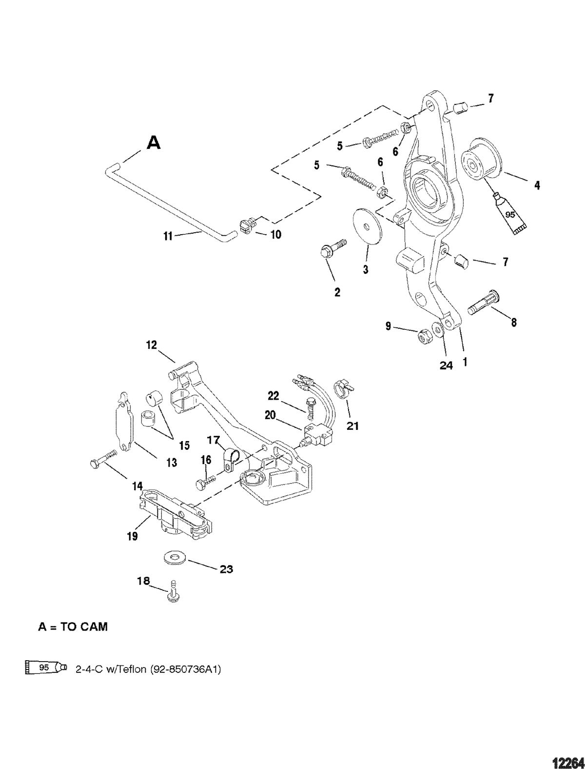 MERCURY/MARINER 200/225 (3.0L DFI) Throttle Linkage