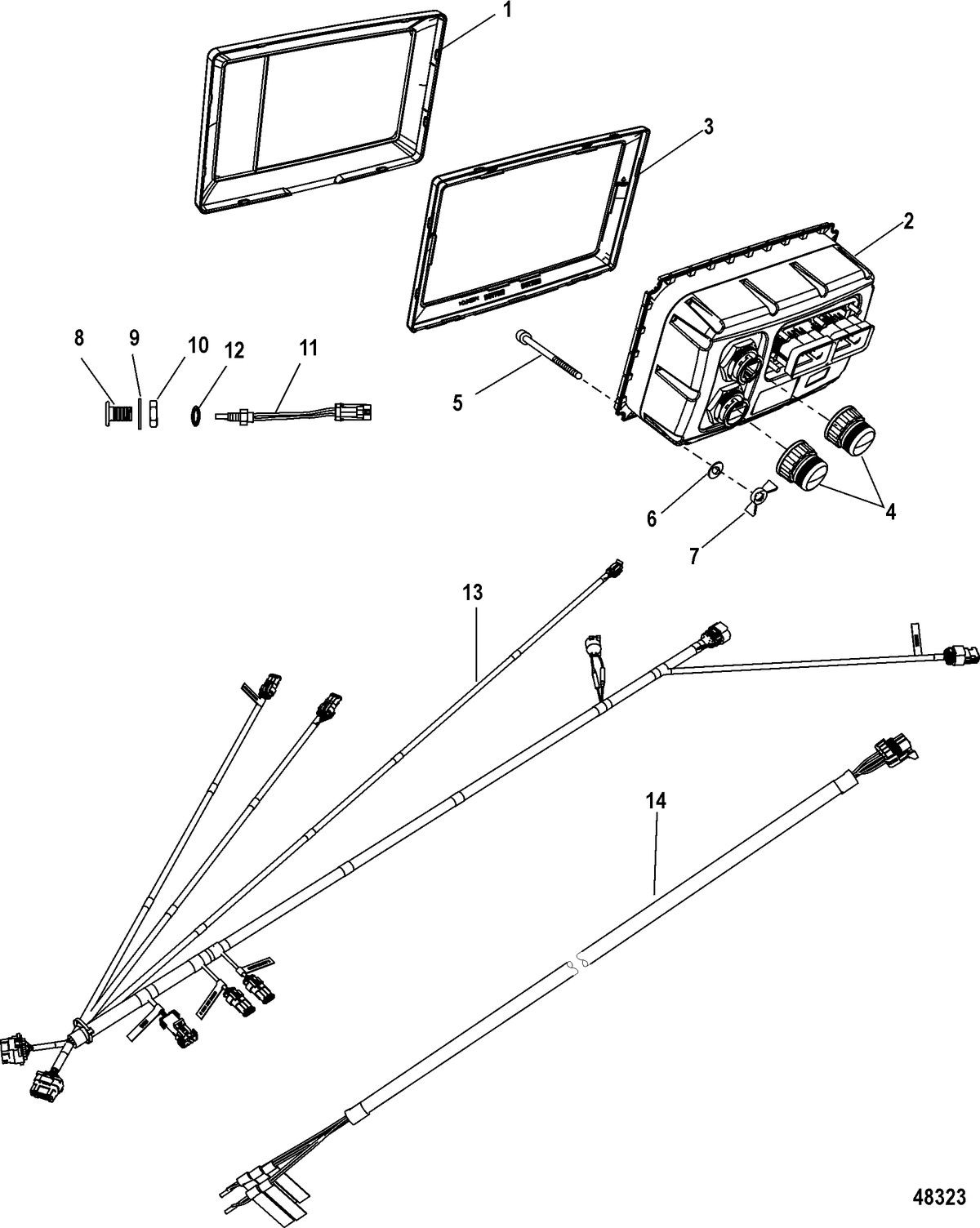 ACCESSORIES INSTRUMENTATION-GAUGES AND COMPONENTS VesselView Kit, Mercury/Axius -Gas