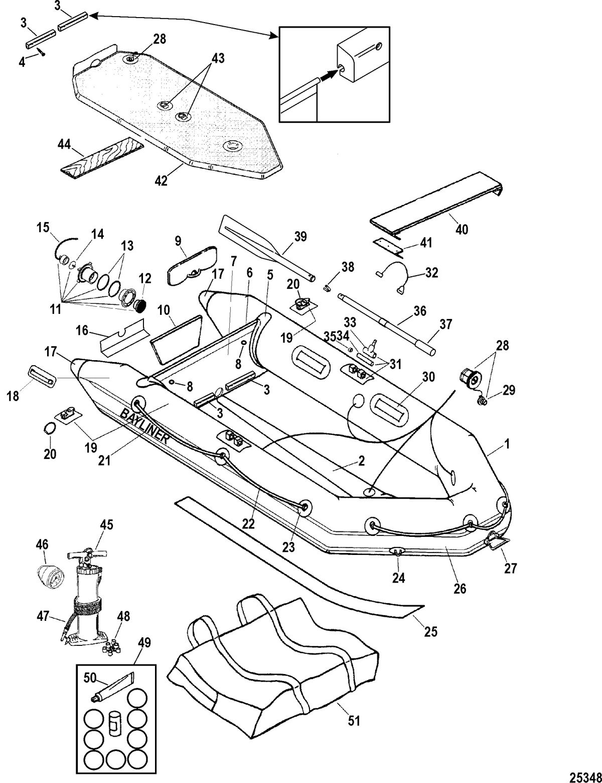 INFLATABLES BAYLINER PVC SOFT BOTTOM Air Deck Models(Light Gray - 2006 Models)