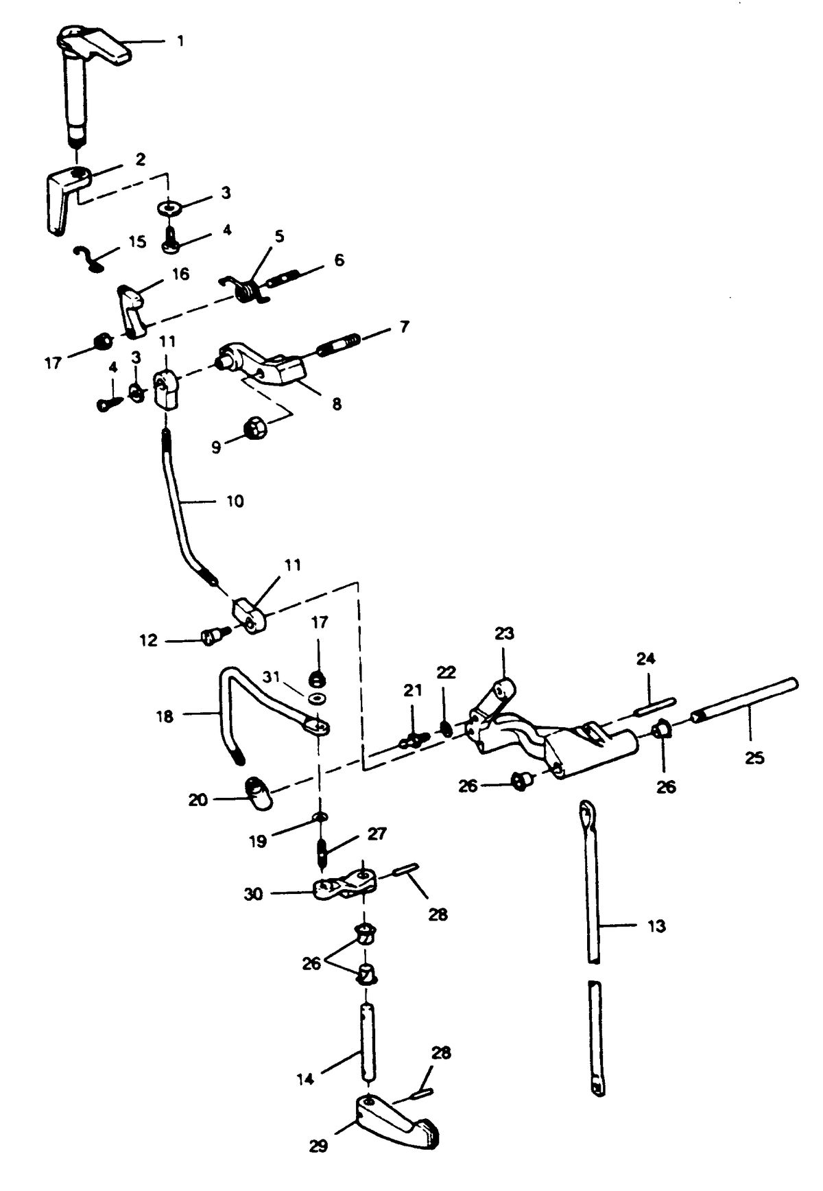 SEARS GAMEFISHER 15 H.P. SHIFT LINKAGE