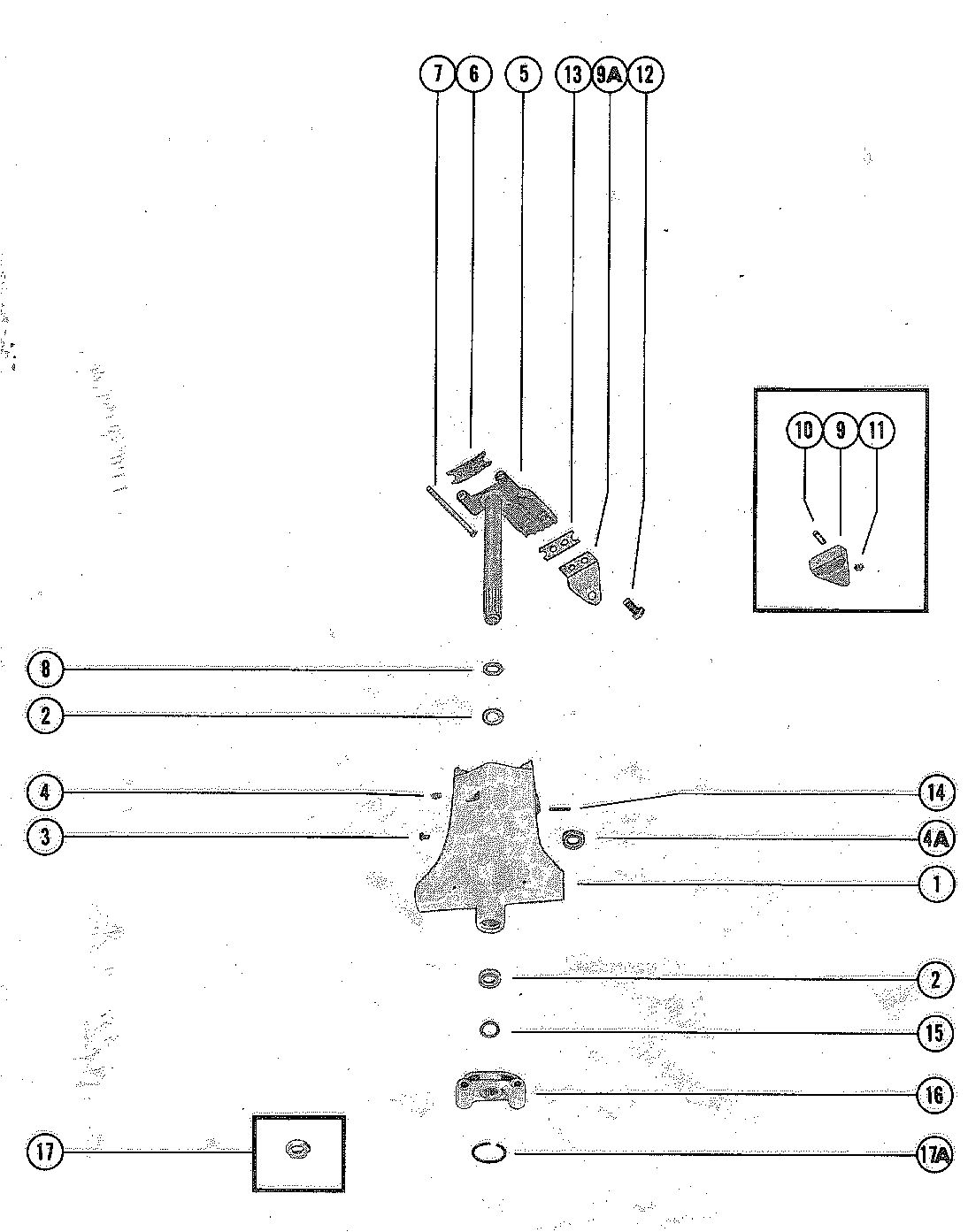 MERCURY MERC 50 SWIVEL BRACKET ASSEMBLY