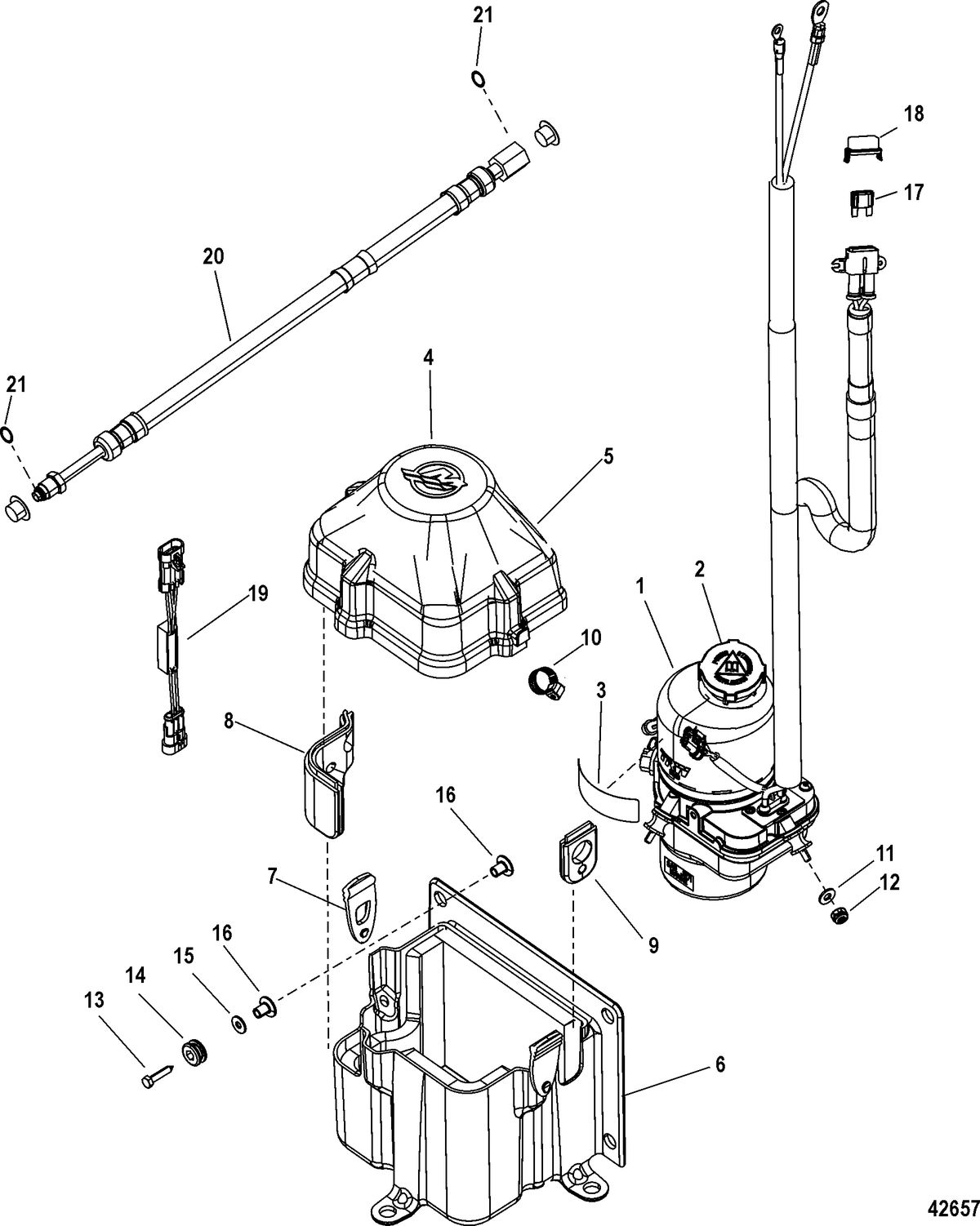 MERCURY/MARINER 200/250/300 PRO 4-STROKE VERADO (6 CYLINDER) Pump Kit-Power Steering(4 thru 24 Feet)
