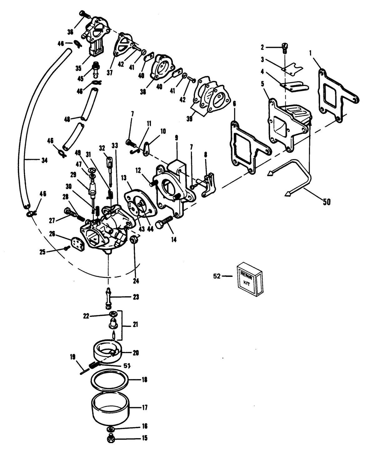 CHRYSLER 7.5 H.P. FUEL SYSTEM